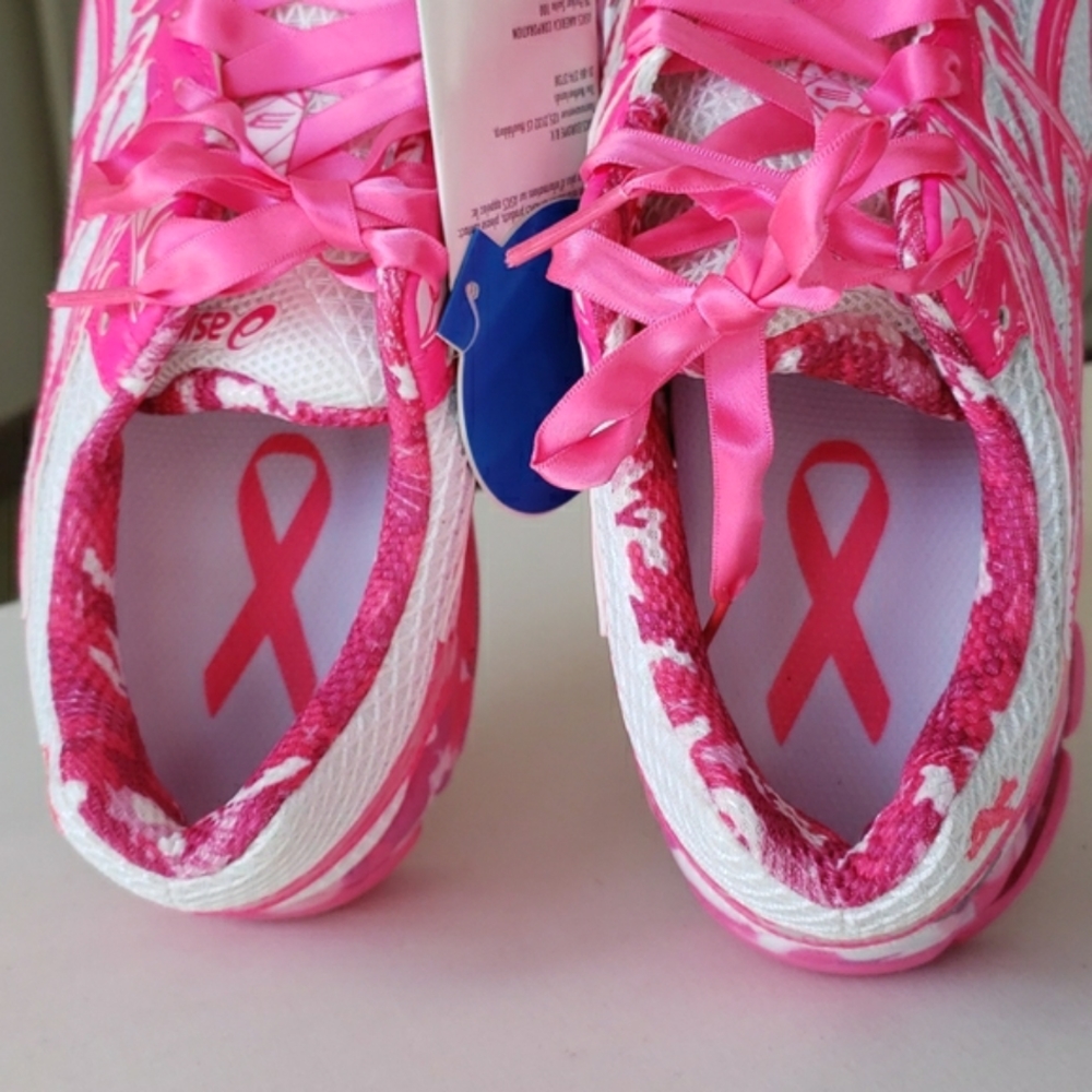 Asics women's 9.5 Breast Cancer Awareness Pink Ribbon GT 1000 3 PR - Picture 8 of 16